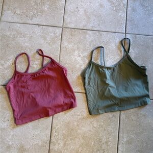 Everyday Scoop Neck Cropped Camisole - Rose and Olive